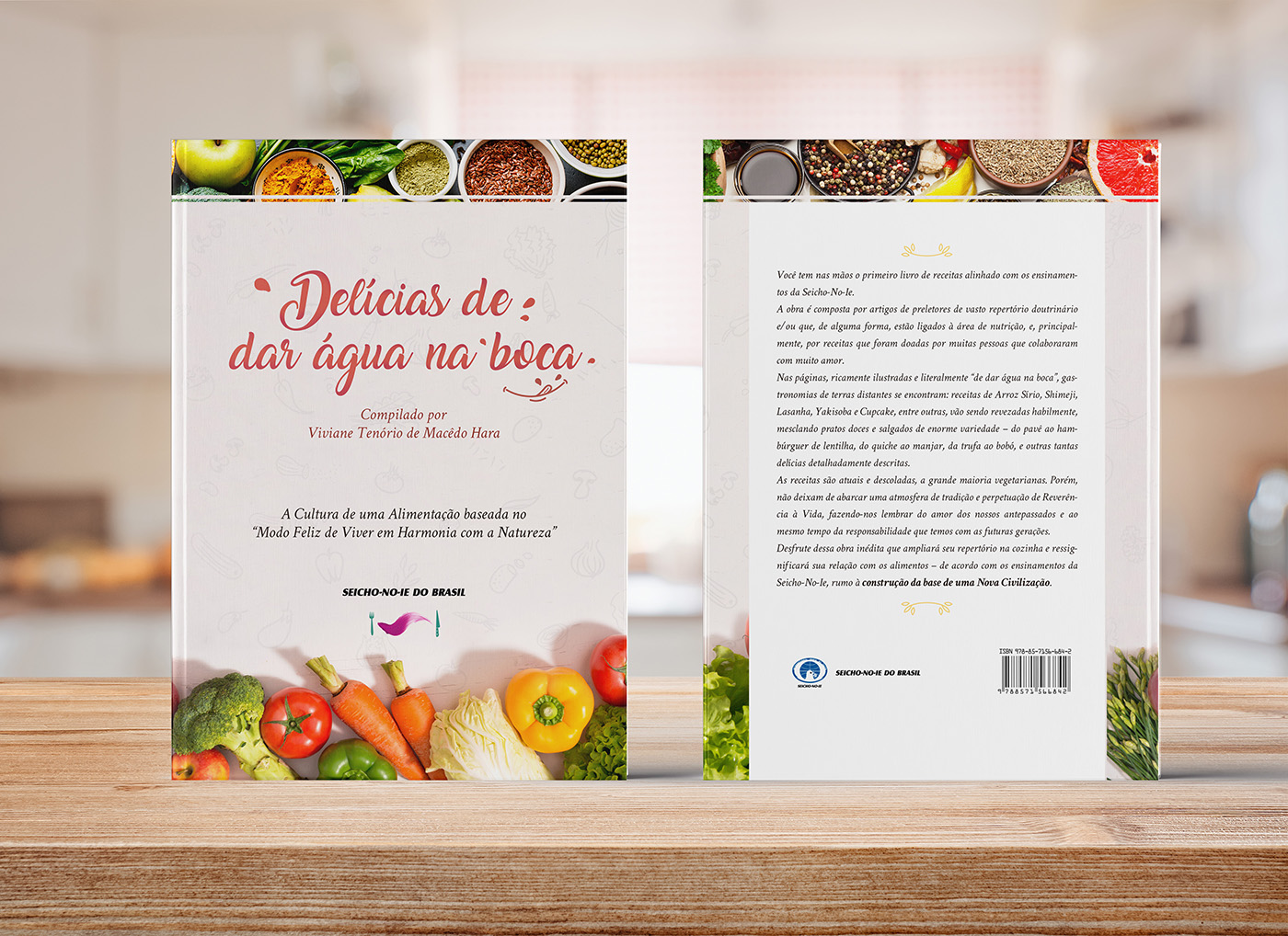 Livro Delicias de dar agua na boca - Capas Frente e Verso